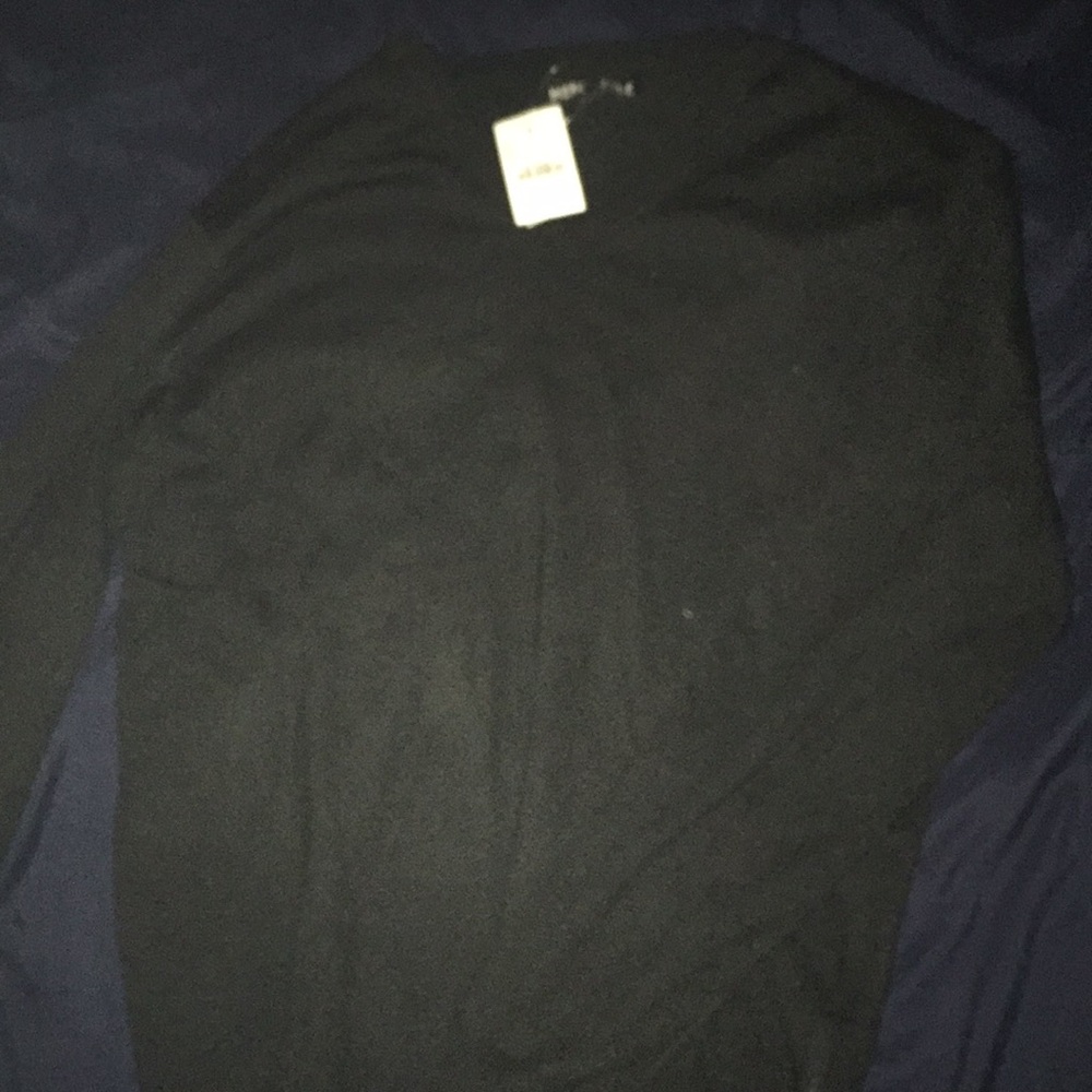 Black Mens Medium J Crew V Neck Sweater NWT